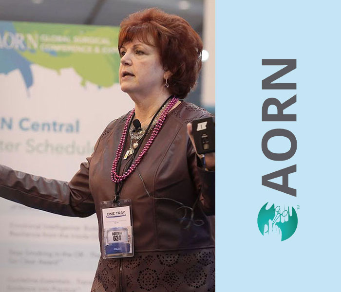 banner image with photo of Phyllis and AORN logo